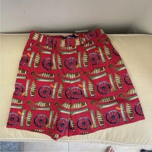 Ruff Hewn Red Nautical High Waist Shorts